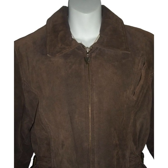 Beyond Sport Suede Jacket Vintage Leather Bomber Grunge Aztec Western Boho 90's - Picture 4 of 14